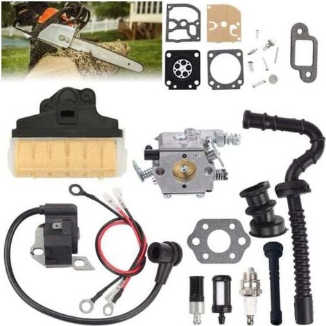 VURAHOME - Vergaser für Stihl 021 023 025 MS210 MS230 MS250 Kettensägen mit 1123 160 1650 Luftfilter, Zündspule, Kraftstoffleitung, Wartungssatz, ersetzt Walbro WT286 (1/5)