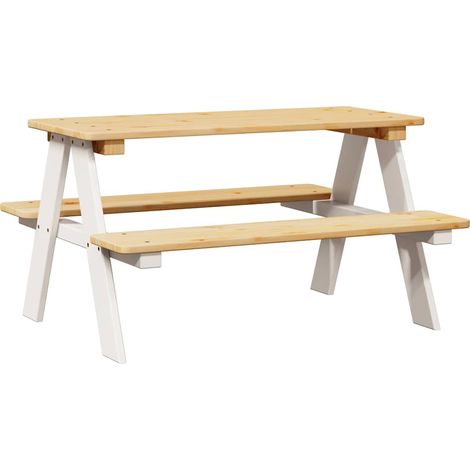 Maison Exclusive - Tavolo per Bambini con Panche IRUN 90x79,5x50 cm Legno Massello