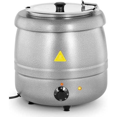Soupière électrique professionnelle pro (400 watts, 10 litres, 35 - 80 °c, argent, acier & acier inoxydable) (1/5)