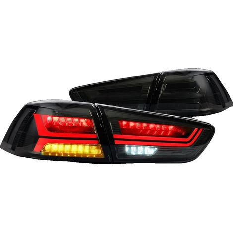 Juego de luces traseras, intermitentes LED secuenciales, diseño impermeable, ahumadas. (1/2)