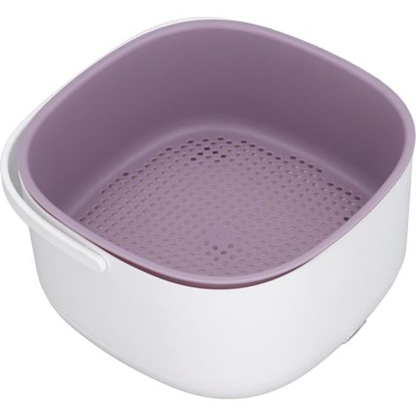 Grand panier de lavage de fruits et légumes électrique, double couche avec égouttoir, purificateur d'ingrédients pour cuisine et aliments (1/5)