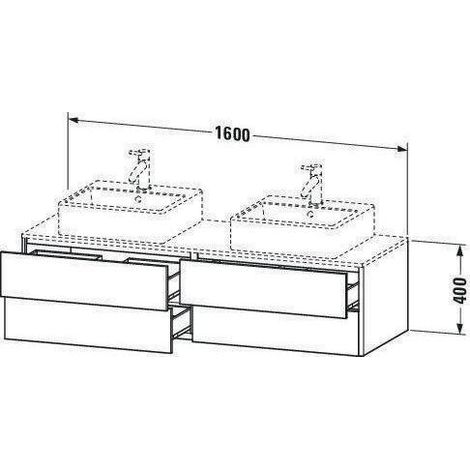 Duravit XSquare Konsolenwaschtischunterbau wandhängend, für zwei (1/3)