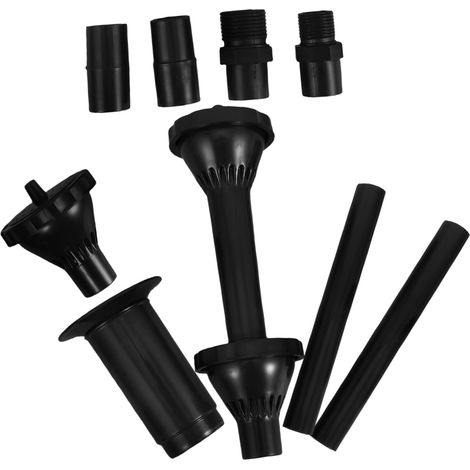 9-Piece Submersible Fountain Set, Durable Plastic Spray Heads for Pond, Aquarium, and Swimming Pool, Fountain Effect (1/5)