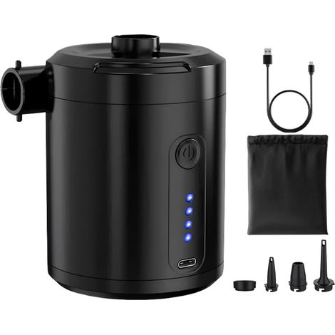 Pompe À Air Rechargeable,Compact Pompe Gonfleur pour Objets Gonflables Compresseur sans Fil Silencieux pour Camping Paddle Board Tente Gonflage Matelas (1/5)