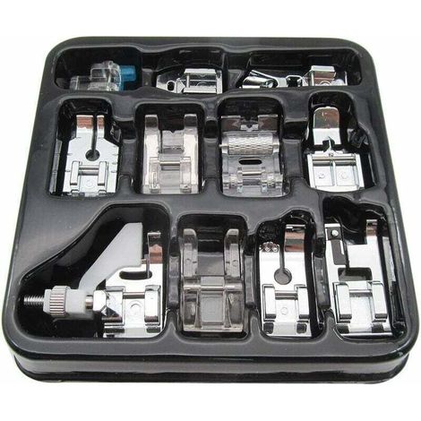 11 pièces pied-de-biche Kit de Machine à coudre ménage bricolage pièces de rechange accessoires adapté pour Machine à coudre Brother Singer Janome (1/5)