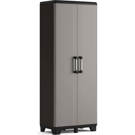 ARMADIO ALTO CM.68X39X173 4 RIP.GRIGIO-NERO