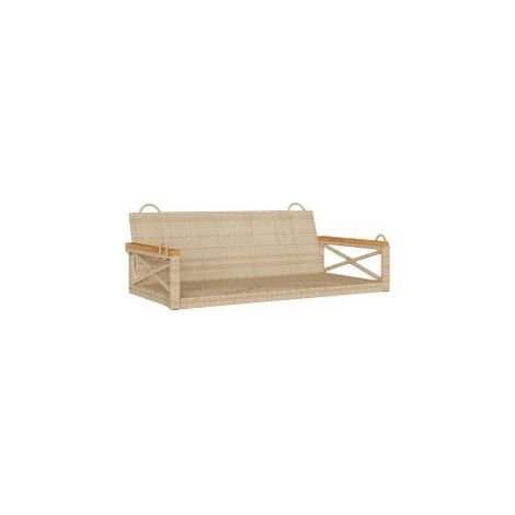Balancelle beige 109x62x40 résine tressée (1/5)