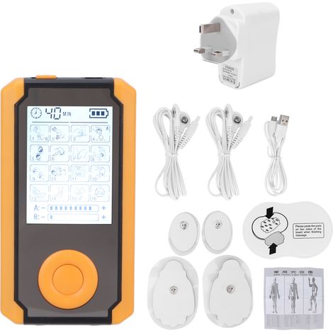 Appareil de massage musculaire TENS 16 modes, double canal, électrothérapie physique, 110-240V avec prise UK. (1/5)