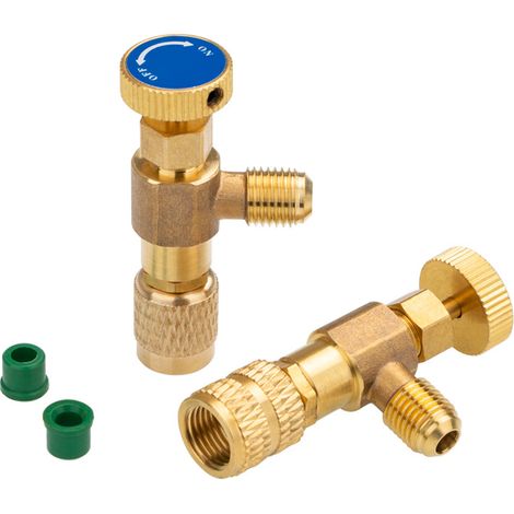 Valvola di carica del refrigerante R12/R410, valvola di sicurezza del refrigerante per condizionamento dell'aria, valvole di controllo del flusso in rame, valvola di sicurezza in rame e fluoro. (1/3)