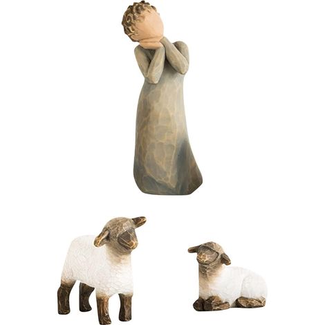 Crèche De Noël - Figurines En Résine - Scène Familiale Religieuse - Décoration De Table Pour Noël - Lot De 3 Pièces (1/5)