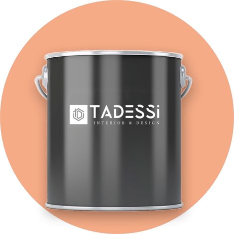 TADESSI Wall Select Wandfarbe Orange - Melone - abwaschbare Innenfarbe matt - Dispersionsfarbe - Geruchsarm und Lösemittelfrei