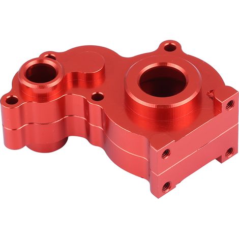 Support de boîte de vitesses (coque uniquement) pour voiture RC électrique à quatre roues motrices AXIAL SCX10 (rouge) (1/5)