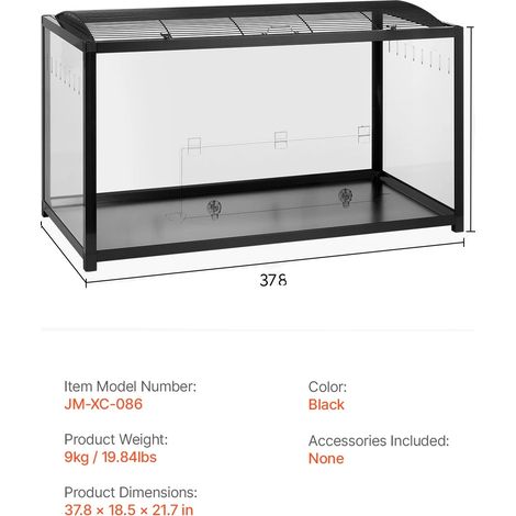 Cage à Hamster, Panneaux Transparents, Design Ventilé, 35-40inch (1/2)