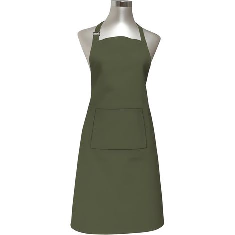 Tablier de cuisine en coton 60x80 cm PANAMA vert, par Soleil d'Ocre