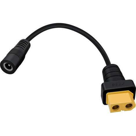 1 câble d'adaptateur XT60 vers DC 5,5x2,5 mm, 30 cm, 14 AWG, pour TS100, batteries solaires et drones (1/5)