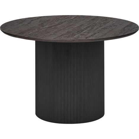 Mesa minimalista con tablero redondo ⌀ 120 cm Negra Sheho