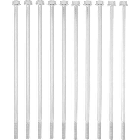 10 pièces longue bride boulon M8x235 tête hexagonale bride vis essence générateur pièces de rechange. (1/5)