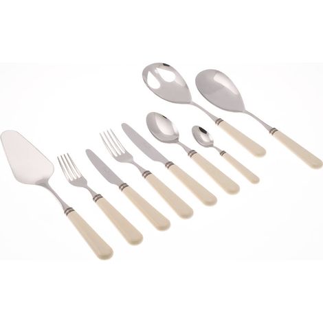Servizio Set di Posate 75 Pezzi in Acciaio Inox Rivadossi Sandro Mistral Avorio (1/2)