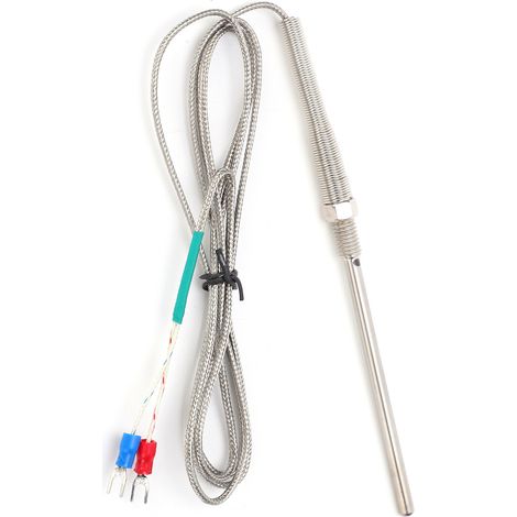 3,9 Zoll K-Typ Sonden-Thermoelement Präzise 0-800°C Temperaturtest M8 Gewinde mit 4,9 Fuß Kabel