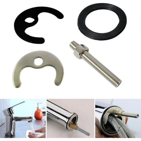 1 ensemble de boulons de Kit de fixation de robinet mitigeur monobloc d'évier de rondelle de lavabo, outil de montage de fixation de robinet mitigeur (trou unique)