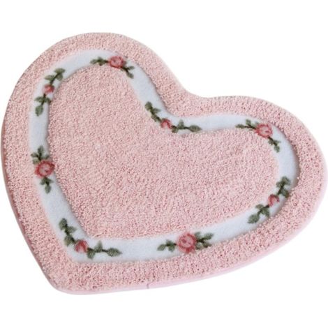 Tapis de bain, paillasson absorbant, tapis à séchage rapide, tapis antidérapant (rose) (19,78 16,78) (1/5)