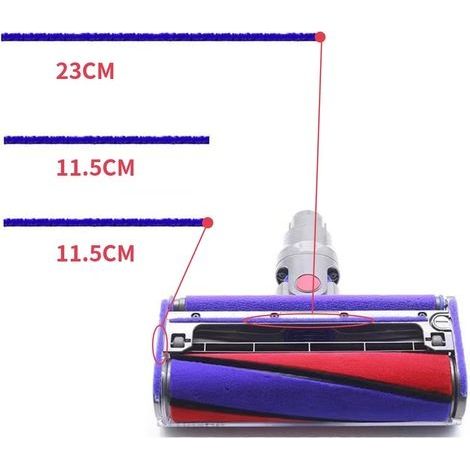 Lot de 13 bandes en peluche pour aspirateur Dyson V6, V7, V8, V10, V11, bandes de rechange, pour brosse électrique, autocollant, 3 longues et 6 courtes bandes en peluche douce (1/4)