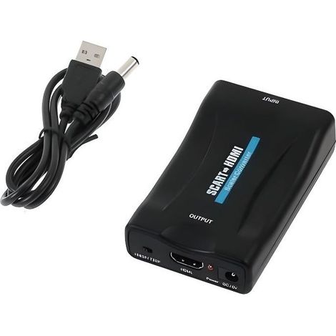 Convertisseur Péritel-HDMI-Adaptateur Scart vers HDMI 1080P HD JET54 (1/3)
