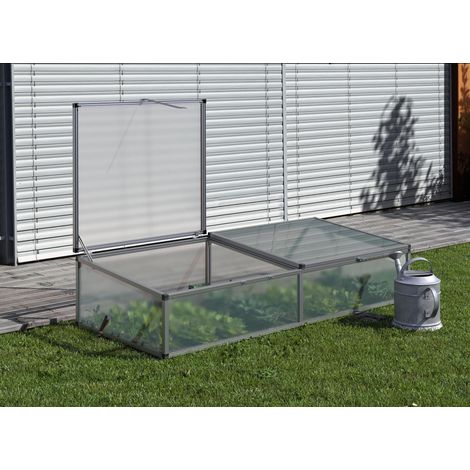 KGT Frühbeet 210 91x205 cm Aluminium 6mm Hohlkammerplatten pressblank einfach und komfortable Bedienung (1/5)