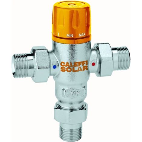 Thermador – Mitigeur thermostatique réglable 3/4" – Clapets anti-retour – Corps en alliage antidézincification – Finition chromée – Pmax 14 bar (1/4)