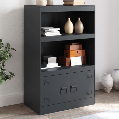 Buffet,Meuble de Rangement,Bahut pour Salon, Salle à Manger, Cuisine anthracite 67x39x107 cm acier CFW42135 (1/5)