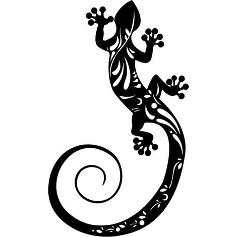 Metall-Gecko-Wanddekoration, Metall-Eidechsen-Wanddeko, Metall-Salamander-Wandskulptur für den Außenbereich, Metall-Eidechsen-Wanddekoration für Terrasse, Garten, Restaurant, Zuhause, Büro (1/4)