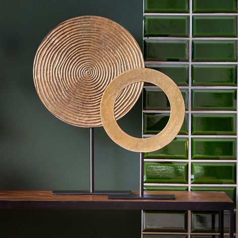 Décoration Rawas métal bronze noir 35x10x56cm (1/4)