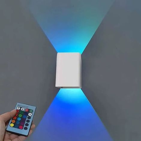 LED Mur Lumière - Applique Murale Intérieure avec Télécommande RGB - Lampe Murale Moderne en Aluminium 5W pour Salon, Chambr Odipie (1/4)