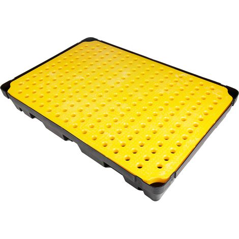 Plateau antidéversement avec grille, RS PRO 100L Stockage industriel ( Prix pour 1 ) (1/2)