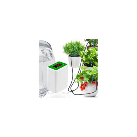 Système d'arrosage automatique pour plantes d'intérieur, système d'irrigation goutte à goutte avec minuterie pour 12 plantes en pot, pour la maison, le jardin, le balcon, le bureau, avec alarme de niv