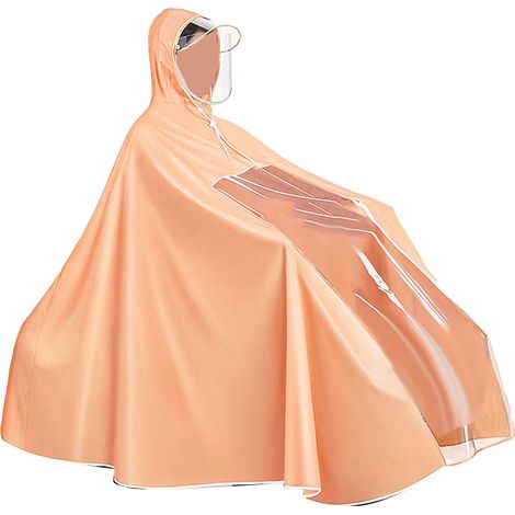 Imperméable pour vélo électrique à batterie, poncho long et intégral réutilisable, taille 3XL, orange. (1/5)
