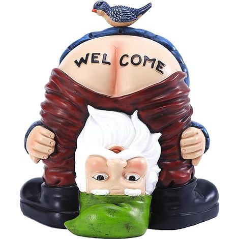 Statue Nain de Jardin en Résine - Décoration GNOME pour Pelouse, Intérieur ou Extérieur