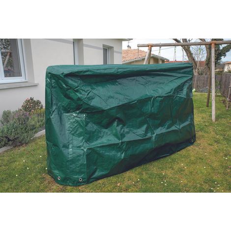 Capvert – Housse balancelle imperméable et anti-UV – Protection optimale contre intempéries – Matériau polyéthylène renforcé – Dimensions L. 220 x P. 125 x H. 170 cm (1/3)