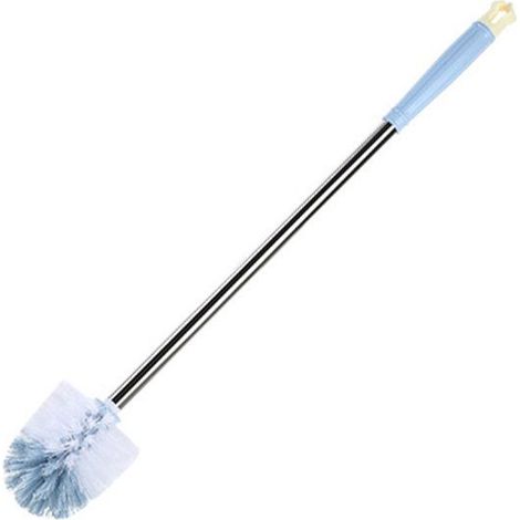 BelleRise - Brosse WC inox – manche long antistatique – nettoie facilement cuvette et joints – rangement discret salle de bain (1/5)