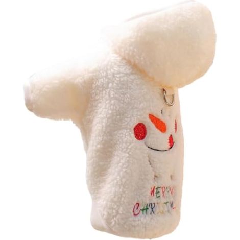 Vêtements pour chiens de Noël chaud bonhomme de neige réglable Hoodies (1/5)