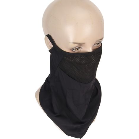 Écharpe de protection solaire multifonctionnelle pour VTT, respirante et triangulaire, idéale pour les sports de plein air et le cyclisme (noire). (1/5)