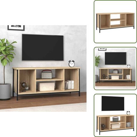The Living Store Mobile Porta TV Rovere Sonoma 102x35x45 cm in Legno Multistrato - Mobile TV Rovere Sonoma