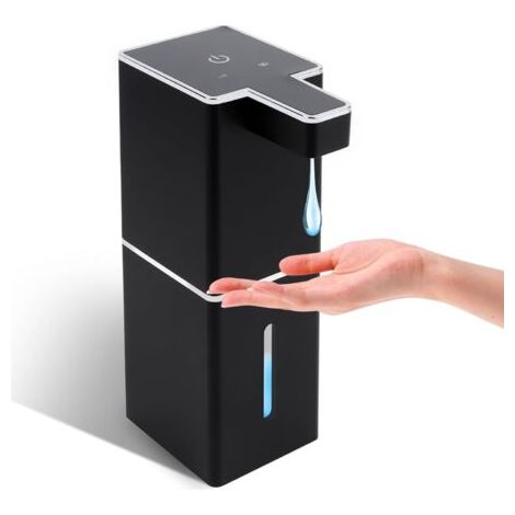 QORVA-Distributeur de savon automatique mural 400 ml, rechargeable par USB-C, étanche IPX5, sans contact, électrique