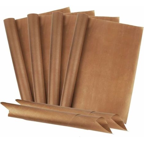 Feuille de cuisson permanente (paquet de 6, 40 x 60 cm) Papier de cuisson en fibre de verre de qualité supérieure, réutilisable, résistant à la chaleur et antiadhésif. Le papier de cuisson peut être (1/5)