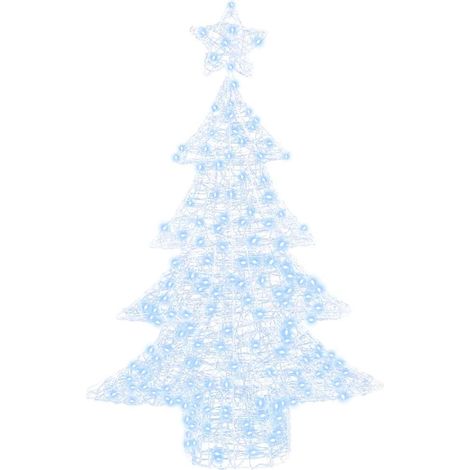 Sapin de Noël,Arbre de Noël avec 100 LED Blanc froid 120 cm Acrylique CFW95572 (1/5)