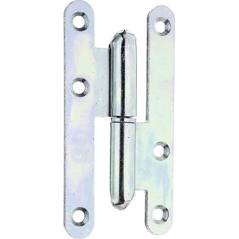 Paumelle universelle type Paris 110 x 55 mm – Acier galvanisé bleu – Utilisable à gauche ou à droite – Marque