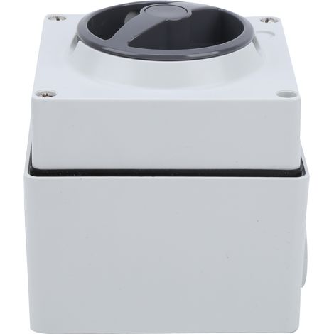 Interrupteur extérieur étanche, prise isolée, anti-poussière, boutons marche/arrêt rotatifs, indicateurs, 250 V, 4 kW (1/5)