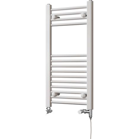 Zennor - White Dual Fuel Towel Rail H800mm x W400mm Standard - Straight (1/3)