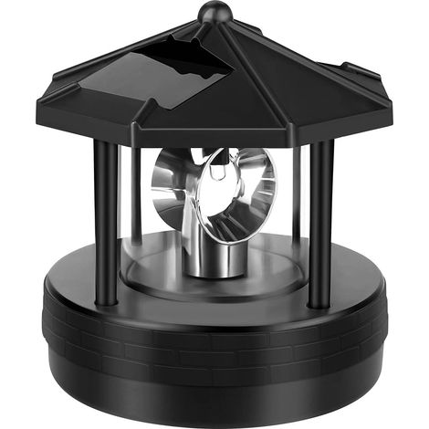 Phare solaire, lampe de jardin LED rotative, lampe décorative pour terrasse et extérieur [Classe énergétique A+] (1/5)