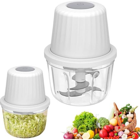 Electric Chopper - 400 ml - Uien - Groenten - Vlees - Knoflook - USB Uien Cutter - Klein Elektrisch Uienhakker